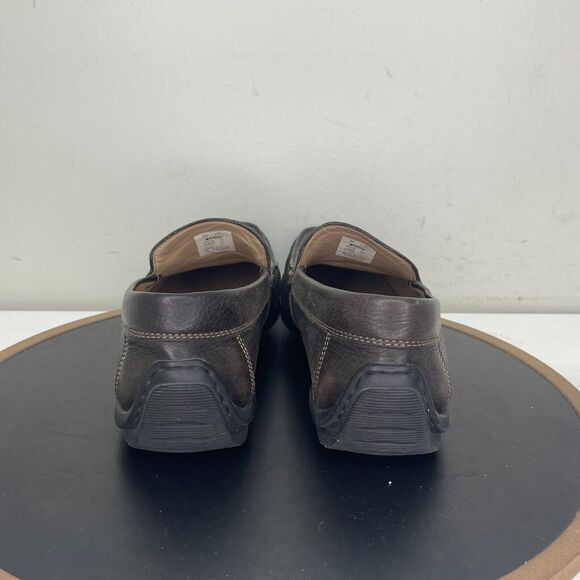 Ecco Fusion Loafers Men 8-8.5 Slip On Grained Leather Dark Brown Business Casual main image 11